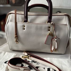 EUC 1941 Coach Rogue Satchel Chalk/Oxblood